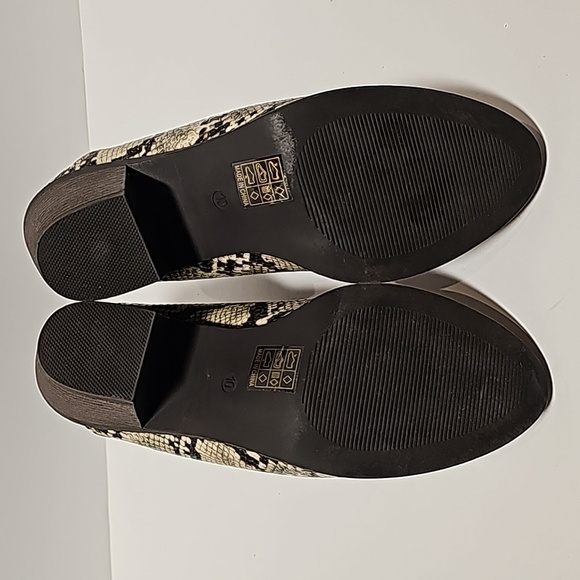 Mata Valentina Bootie Ankle Boot Snake Skin Animal Print Zipper Stacked Heel 10 - Picture 10 of 13